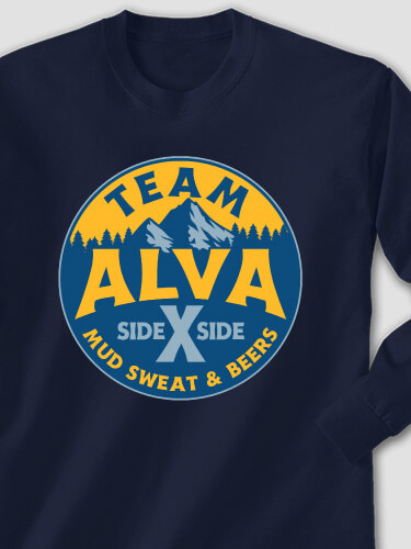 Team Side By Side Navy Adult Long Sleeve