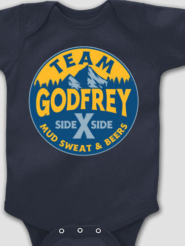 Team Side By Side Navy Baby Bodysuit