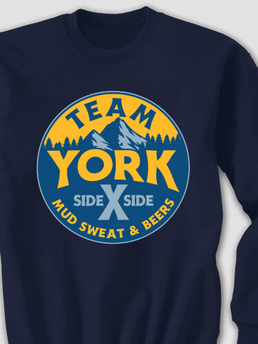 Team Side By Side Navy Adult Sweatshirt