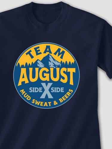 Team Side By Side Navy Adult T-Shirt