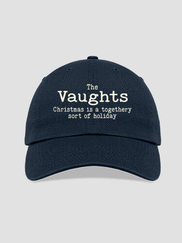 Togethery Holiday Navy Embroidered Hat