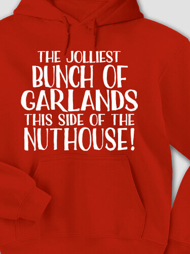 Jolliest Bunch Red Adult Hooded Sweatshirt