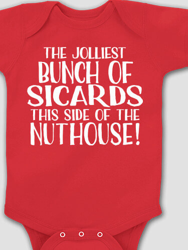 Jolliest Bunch Red Baby Bodysuit