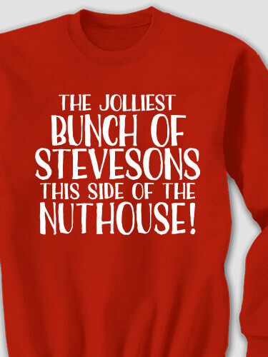 Jolliest Bunch Red Adult Sweatshirt