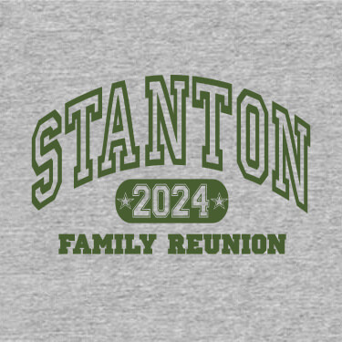 Sports Grey Athletic Family Reunion Personalized T-Shirts 