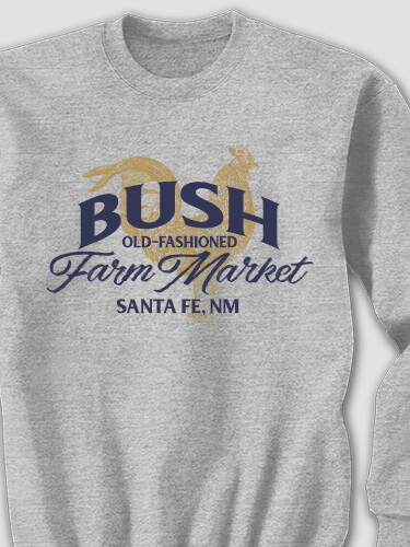 Farm Market Sports Grey Adult Sweatshirt