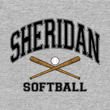 Sports Grey Softball Personalized T-Shirts 