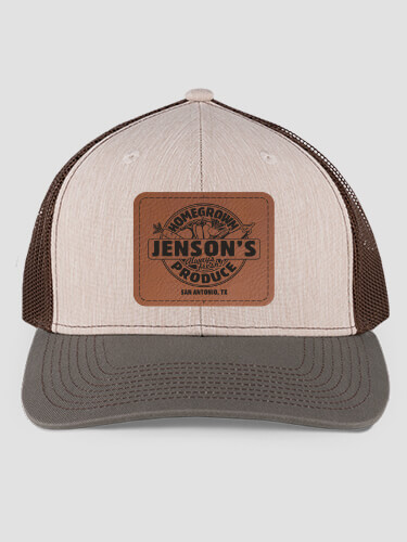 Homegrown Produce Stone/Brown/Olive Structured Trucker Hat with Patch