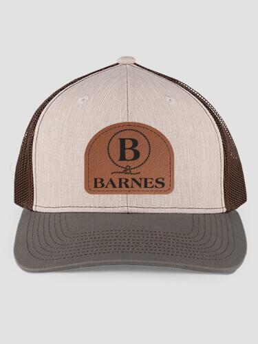 Lasso Monogram Stone/Brown/Olive Structured Trucker Hat with Patch