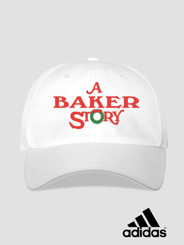 Christmas Story White Embroidered Adidas Hat