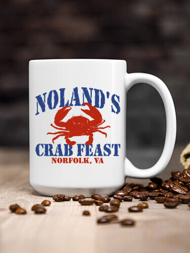 White Crab Feast Personalized ceramic-coffee-mug 