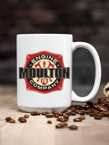 Engine Company White Ceramic Coffee Mug (single)