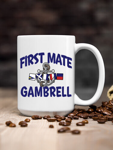 First Mate White Ceramic Coffee Mug (single)