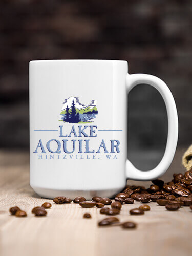 Lake White Ceramic Coffee Mug (single)