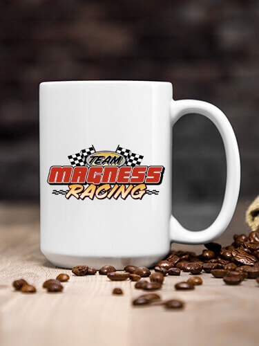 White Racing Team Personalized ceramic-coffee-mug 