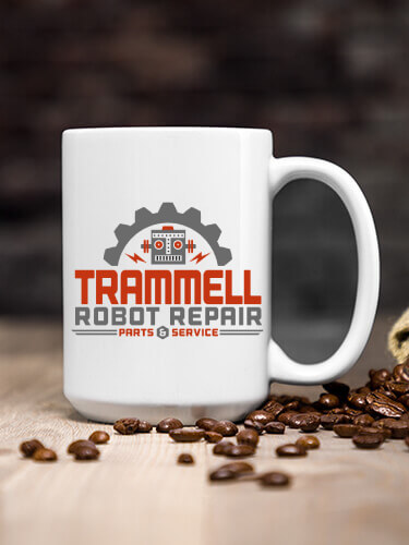 Robot Repair White Ceramic Coffee Mug (single)