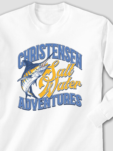 Salt Water Adventures White Adult Long Sleeve