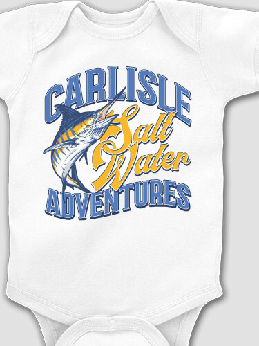 Salt Water Adventures White Baby Bodysuit