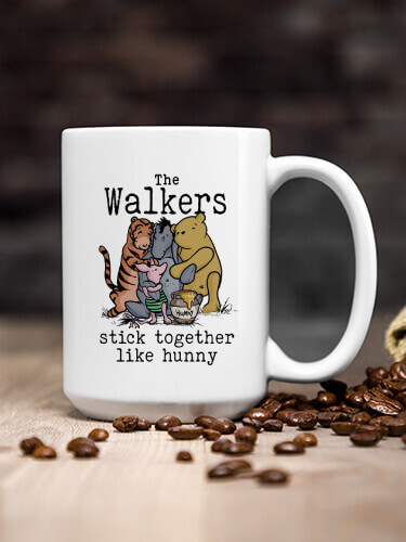 Stick Together White Ceramic Coffee Mug (single)