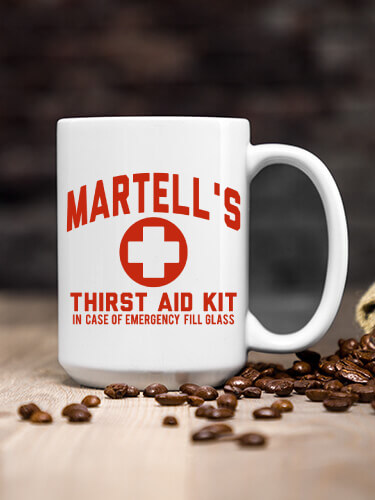 Thirst Aid Kit White Ceramic Coffee Mug (single)