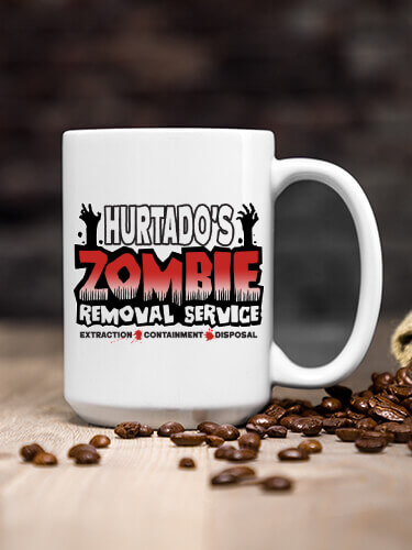 Zombie Removal Service White Ceramic Coffee Mug (single)