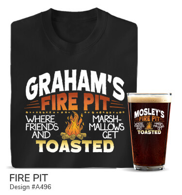 Fire Pit - T-Shirt, Trucker Hat, cofee mug, Pint Glass