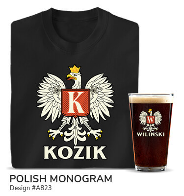 Polish Monogram - T-Shirt, Hat & Pint Glass