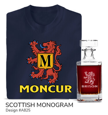 Scottish Monogram - T-Shirt, Hat & Pint Glass