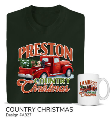 Country Christmas - T-Shirt, Hat & Pint Glass