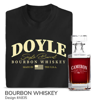 Bourbon Whiskey - T-Shirt, Hat & Rocks Glass