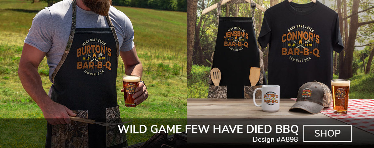Wild Game Few Have Died BBQ - T-Shirt, Hat & Pint Glass