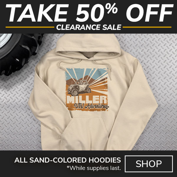 Clearance Sale 50% off all Sand-Colored Hooded Sweatshirts