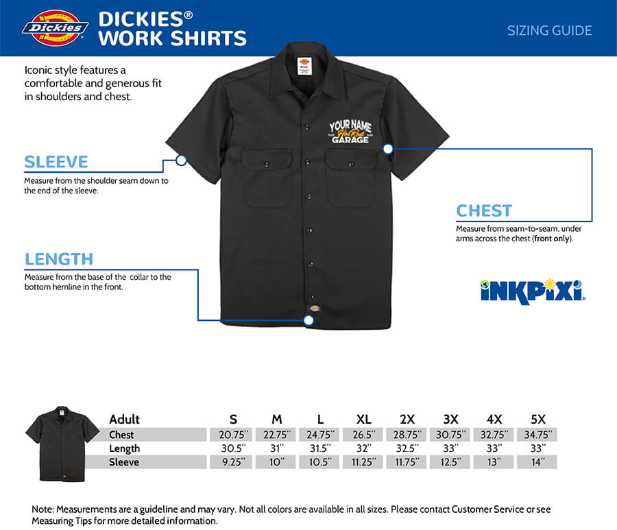 Custom Brewing Dickies Work Shirt - Black or Navy