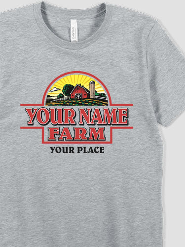 Farm Sports Grey Adult Premium T-Shirt Personalization Thumbnail