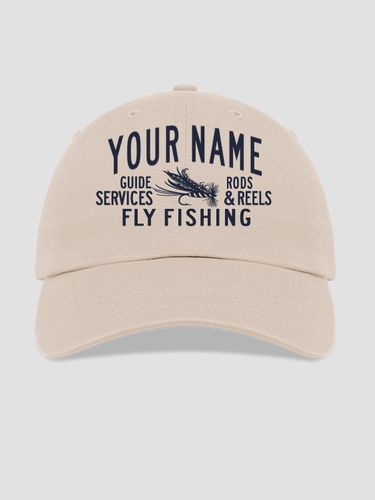 Throw on your custom Fly Fishing Guide hat and be ready to lure those fish  in. The baseball style hat features a unique design and comfortable fit